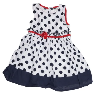 Dress (White, Blue, Red) from Pitter Patter Cotton
