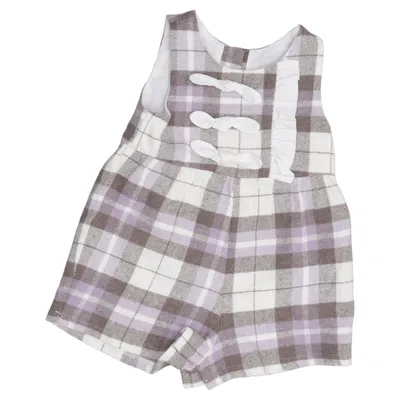 Rompers (White, Brown, Purple) from Maine Cotton, Polyester