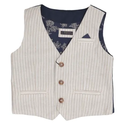 Gilet de costume (Beige, Blanc) de Mayoral Coton, Lin, Polyester
