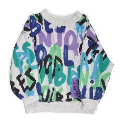 Sweatshirt (Gray, Multicolored) from H&M Cotton, Polyester