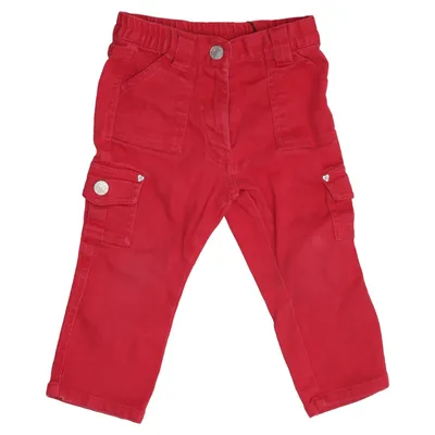Pantalon cargo (Rouge) de European Kids Lindex Coton, Élasthane