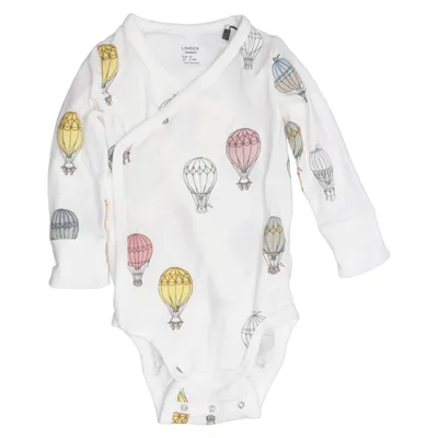 Romper (Wit, Meerkleurig) van Lindex Newborn Katoen, Elastaan