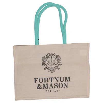 Sac en toile (Beige, Turquoise) de Fortnum and Mason