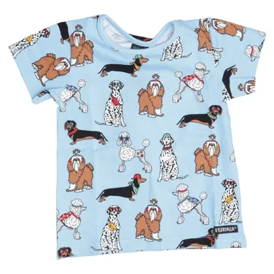 T-shirt (Bleu, Multicolore) de Villervalla Élasthane, Coton biologique
