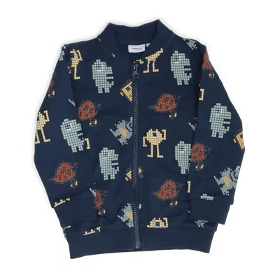 Jacka (Blå, Flerfärgad) från Name It Elastan, Ekologisk bomull