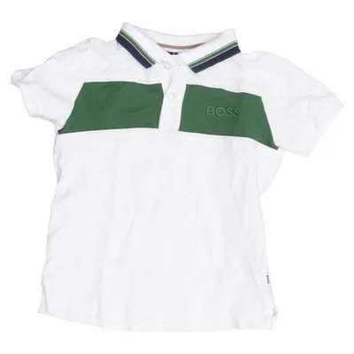 Polo shirt (White, Green) from Hugo Boss Cotton, Elastane