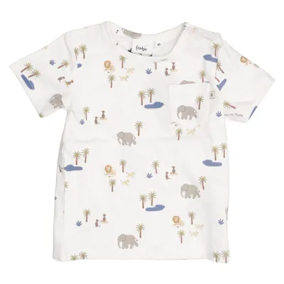 T-shirt (White, Multicolored) from Feetje Elastane, Organic cotton