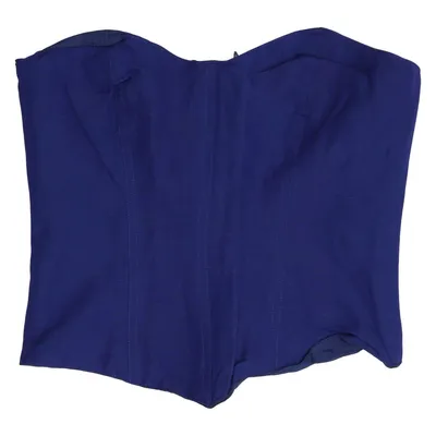 Top tube (Bleu) de Crisca Lin, Viscose