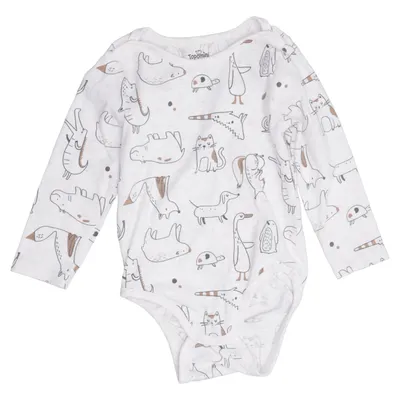 Body (White) from Topomini Elastane, Organic cotton, Polyester