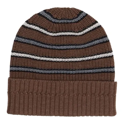 Beanie (Brown, Multicolored) from FUB Wool