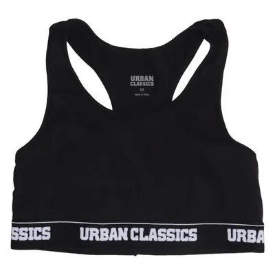 Crop top (Noir, Blanc) de Urban Classics Coton, Élasthane