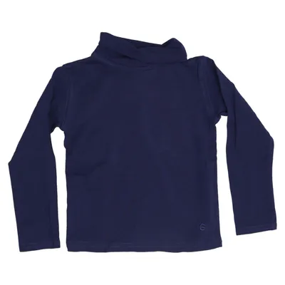 Pul à col roulé (Bleu) de Gocco Coton, Élasthane