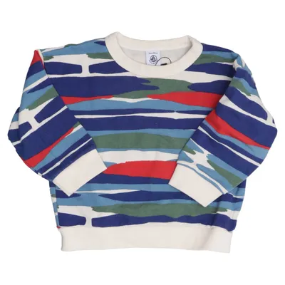 Sweatshirt (Blauw, Meerkleurig) van Petit Bateau Katoen