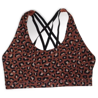 Sport-BH (Brun, Svart, Beige) från Fabletics Elastan, Polyester