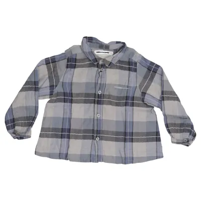 Flannel shirt (Blue, Gray) from Bonpoint Cotton