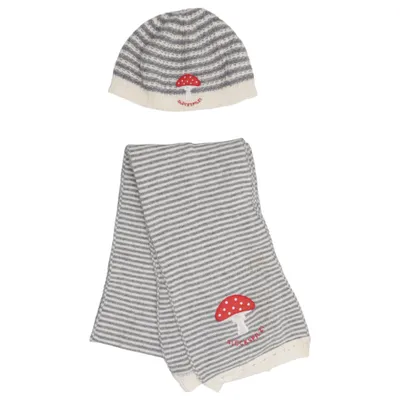 Accessory set (Gray, White) from Adelheid Polyamide, Wool