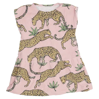 Kleid (Pink, Mehrfarbig) von The Striped Cat Elasthan, Bio-Baumwolle