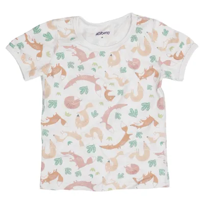 T-shirt (White, Brown, Green) from Libero Cotton