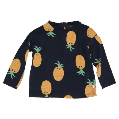 Långärmad t-shirt (Blå, Gul, Flerfärgad) från Lindex Baby Bomull, Elastan