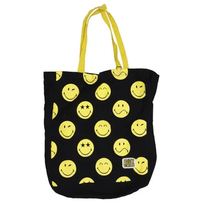 Canvas bag (Black, Yellow) from Smiley World Cotton