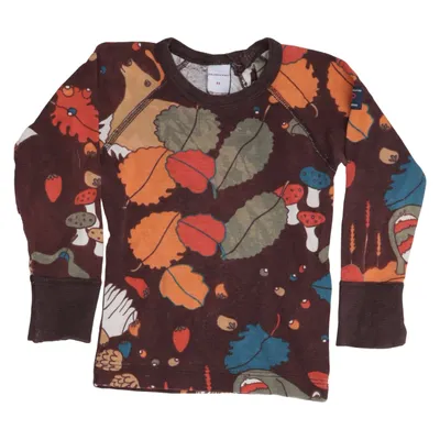 Long sleeve T-shirt (Brown, Multicolored) from Polarn O. Pyret Cotton