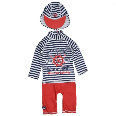 UV-kläder (Blå, Vit, Röd) från Swimpy Elastan, Polyester