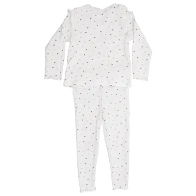 Pyjamasz (Hvid, Flerfarvet) fra ICA I Love Eco Elastan, Økologisk bomuld