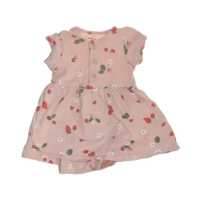 Jurk (Roze, Meerkleurig) van Lindex Baby Katoen, Elastaan