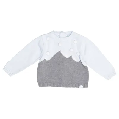 Tröja (Blå, Grå, Vit) från Boboli Bomull, Polyester, Ull