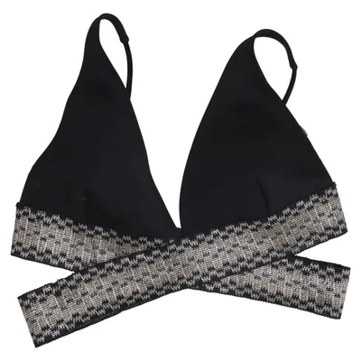 Bikini top (Zwart, Goud) van River Island Elastaan, Polyester