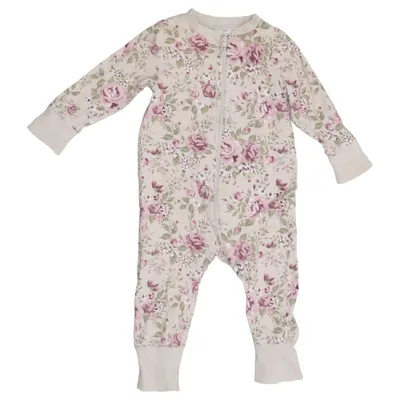 Sparkdräkt (Beige, Rosa, Grön) från Tiny One Elastan, Ekologisk bomull