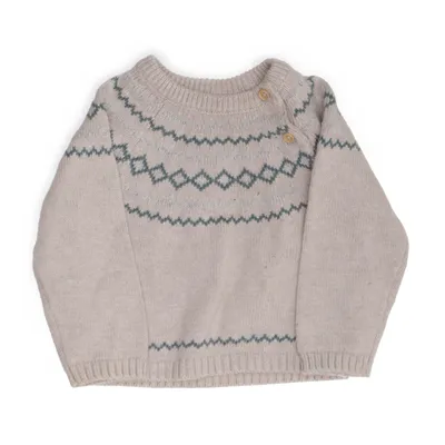 Tröja (Beige, Grå) från Mango Akryl, Bomull