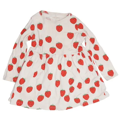 Jurk (Beige, Rood, Groen) van Mini Rodini Katoen