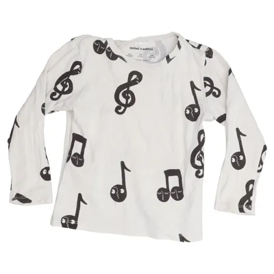 Långärmad t-shirt (Beige, Svart) från Mini Rodini Bomull