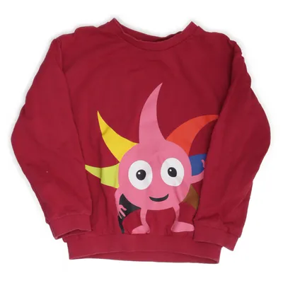 Collegetröja (Röd, Flerfärgad) från Babblarna x KappAhl Bomull, Elastan