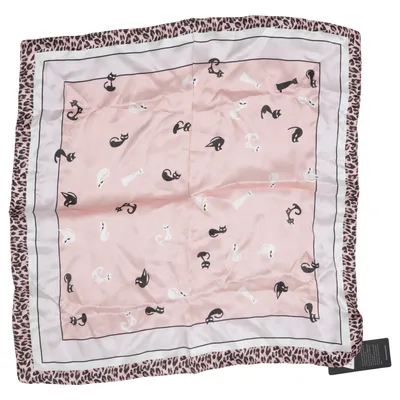 Einstecktuch (Pink, Schwarz, Weiß) von Silksilky Seide