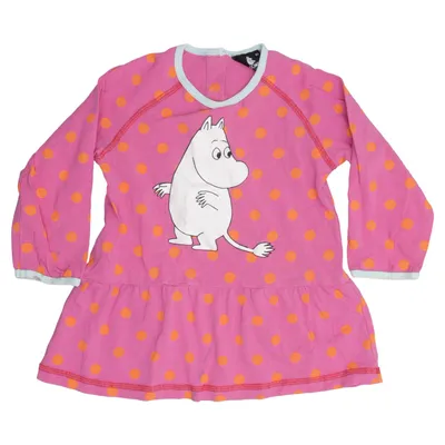 Lange mouwen shirt (Roze, Oranje, Meerkleurig) van Moomin by Lindex Elastaan, Organisch katoen