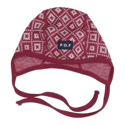 Bobble hat (Red) from Polarn O. Pyret Merino wool