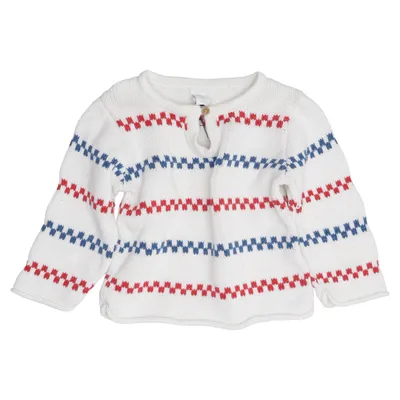 Sweater (White, Multicolored) from Parvel Cotton