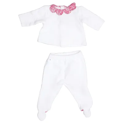 Ensemble (Blanc, Rose) de Jacadi Coton, Polyester
