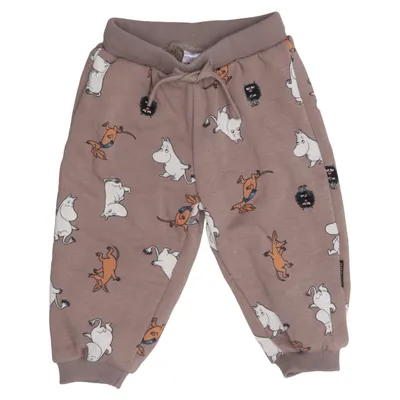 Pantalon de survêtement (Marron, Multicolore) de Moomin Coton, Élasthane, Polyester