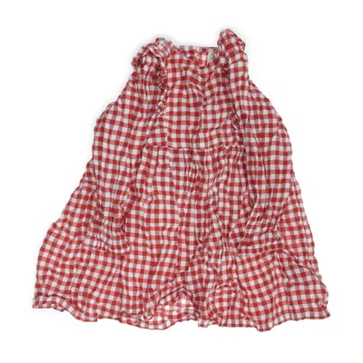 Kjole (Rød, Hvid) fra H&M Bomuld, Viscose