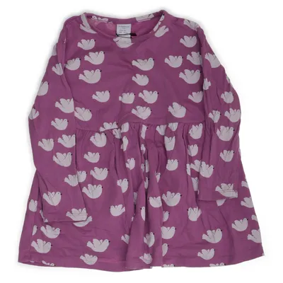 Dress (Purple, White) from Lindex Kids Cotton