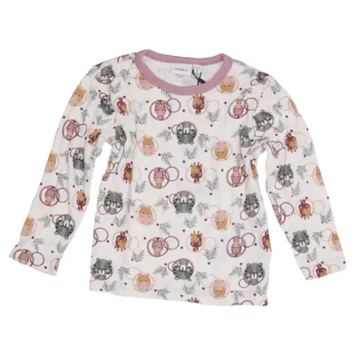 Lange mouwen shirt (Beige, Meerkleurig) van Name It Merinowol
