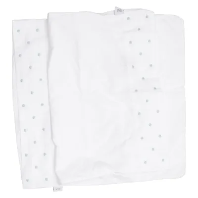 Pillowcase (White, Blue) from Mille Notti Organic cotton