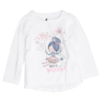 Langærmet t-shirt (Hvid) fra Baby Bomuld