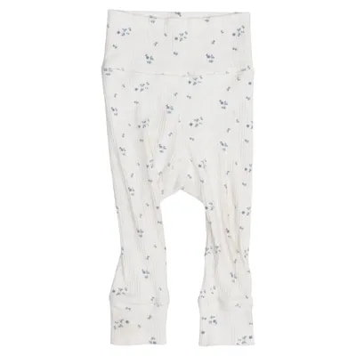 Leggings (White, Blue) from Rikiki Cotton, Elastane
