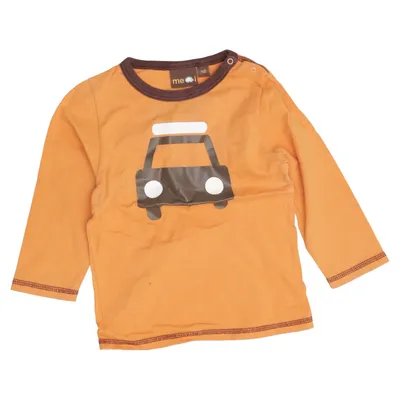 Langærmet t-shirt (Brun, Orange) fra Mei Bomuld