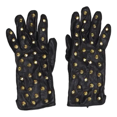 Leren handschoenen (Zwart) van H&M Acryl, Leer