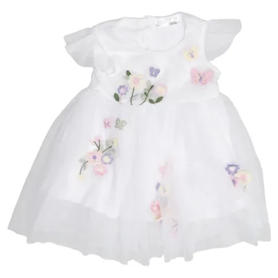 Robe de fille de fleur (Blanc, Multicolore) de Ergee Coton, Polyester